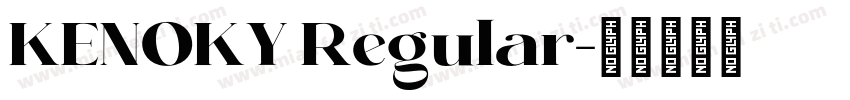 KENOKY Regular字体转换
